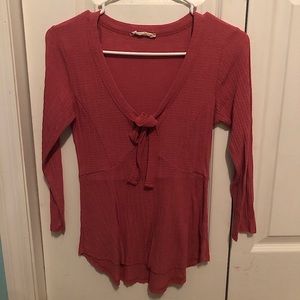 Pink three quarter length sleeve top